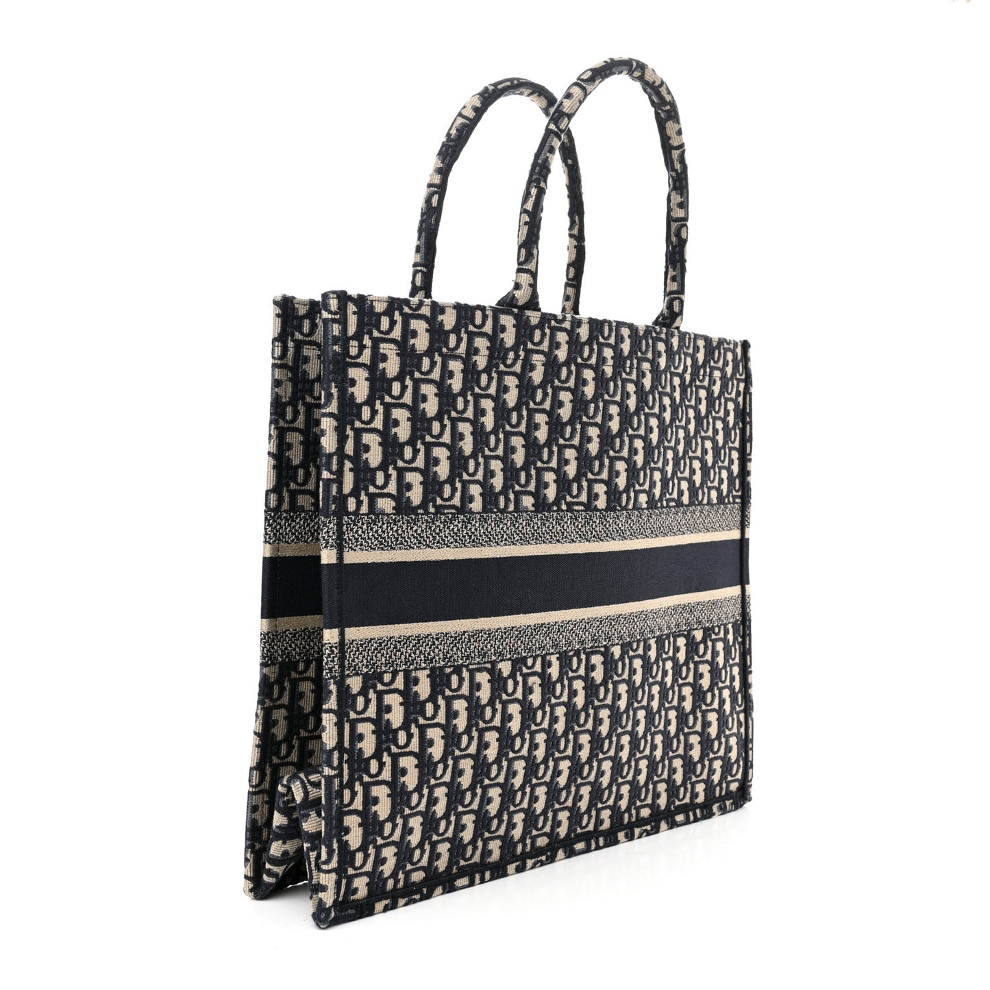 Oblique Book Tote Blue Multicolor