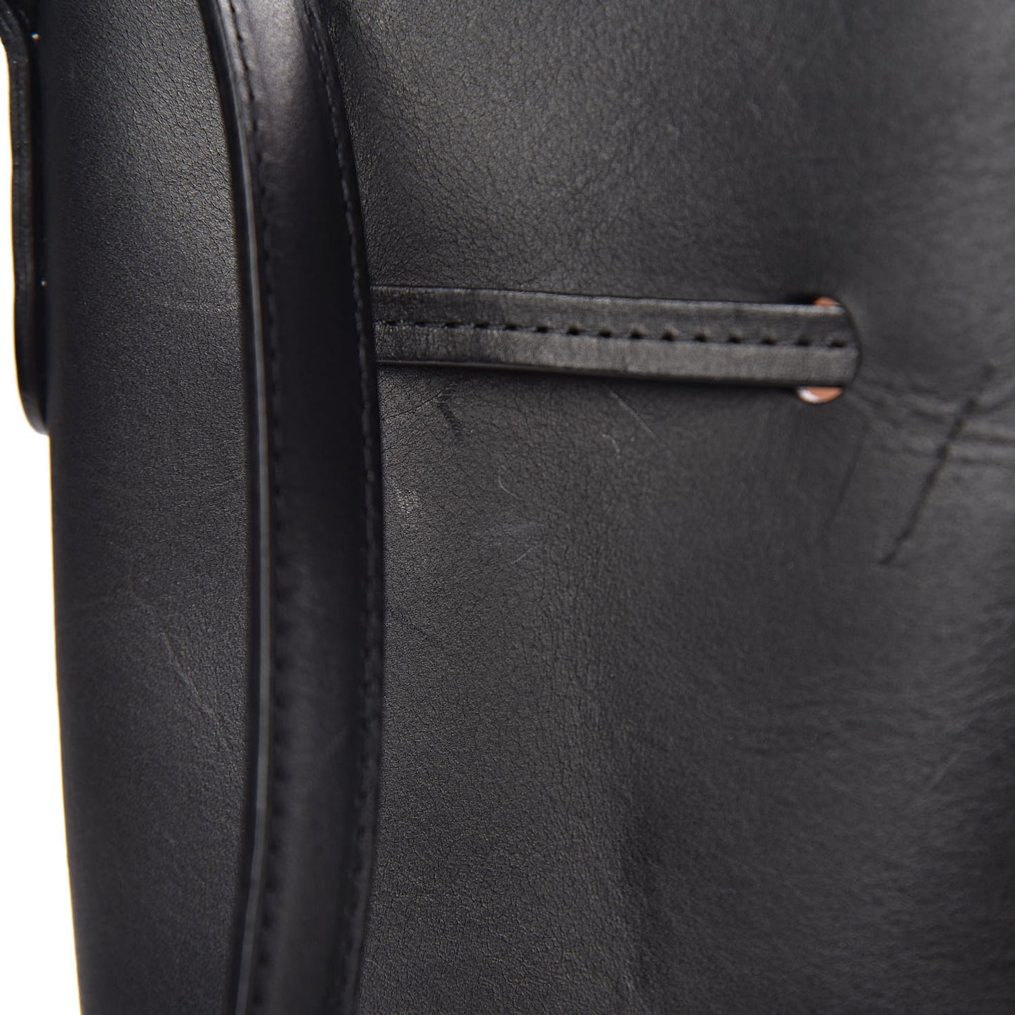 Vegetable Tanned Calfskin Bucket Bag Black Ballerina