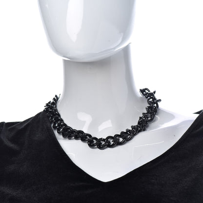 Louis Vuitton Metal Black As Knight Chain Necklace Black 2 of 7