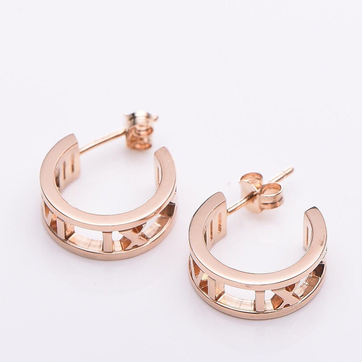 18K Rose Gold Atlas Hoop Earrings