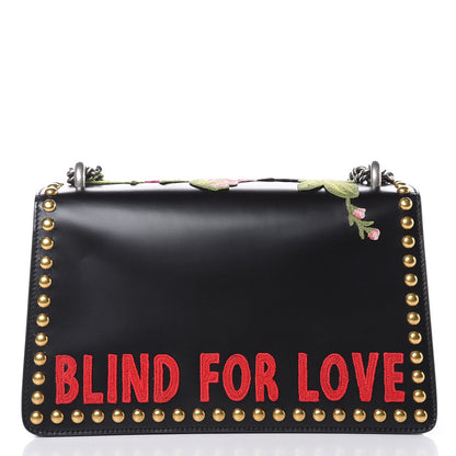 Gucci Calfskin Floral Embroidered Studded Small Dionysus Shoulder Bag Black 4 of 11