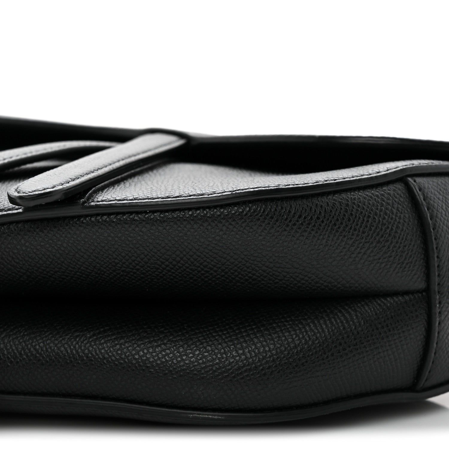 Christian Dior Grained Calfskin Saddle Bag Black 1888186