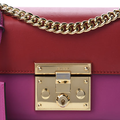 Gucci Calfskin Small Padlock Shoulder Bag New Rosette Hibiscus Red 10 of 10