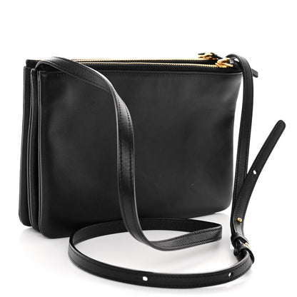 Celine Lambskin Small Trio Crossbody Bag Black 3 of 11