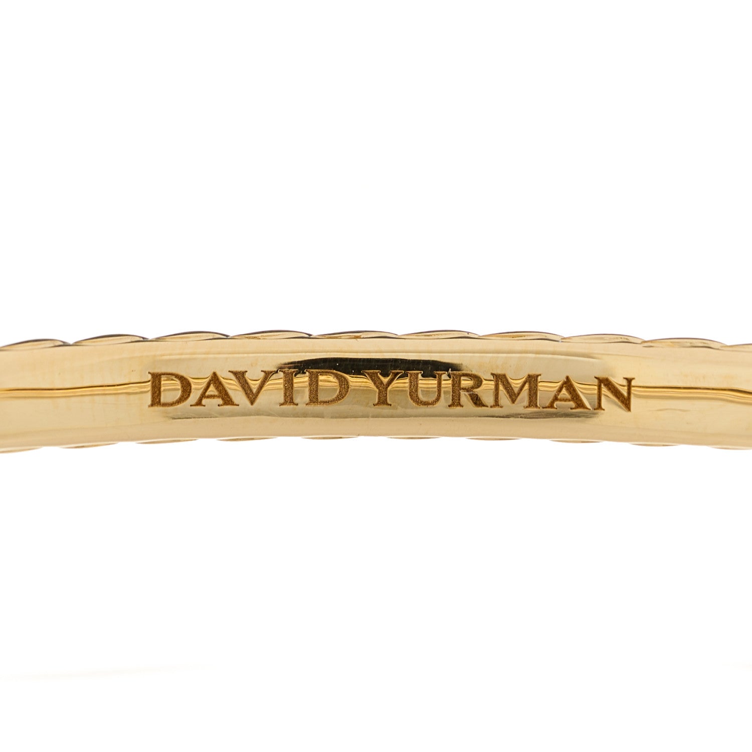 David Yurman 18K Yellow Gold 4.5mm Sculpted Cable Bracelet 5 of 5