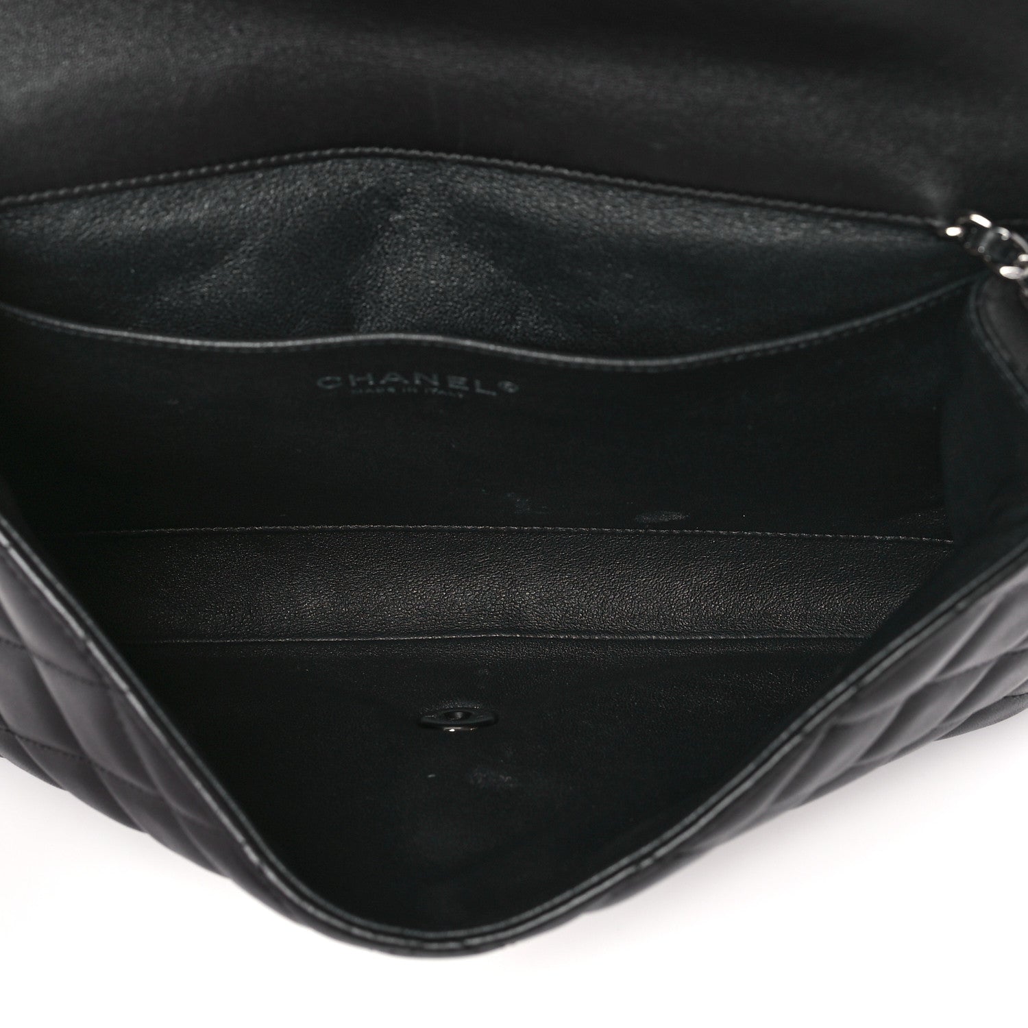 Chanel Lambskin Quilted Clutch with Chain Flap Black 5 of 10