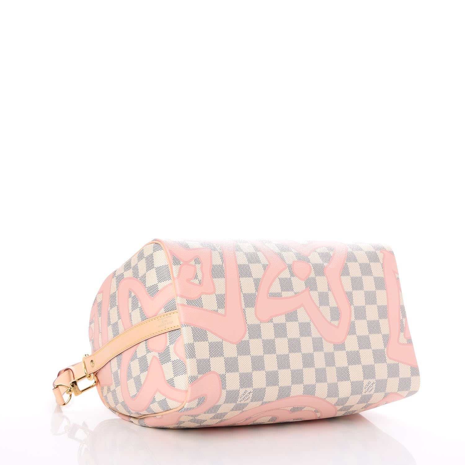 Louis Vuitton Damier Azur Tahitienne Speedy Bandouliere 30 Rose Ballerine 4 of 9