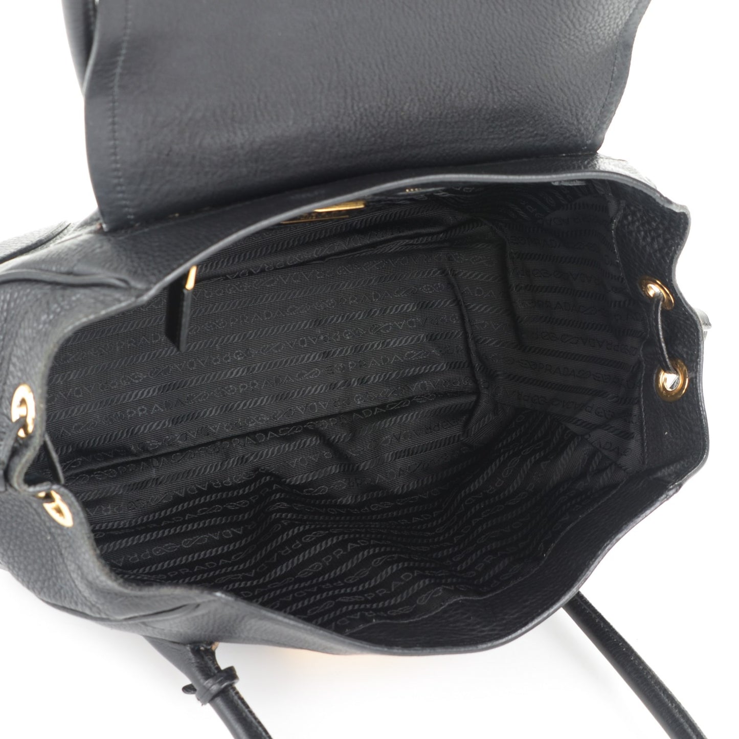 Vitello Daino Pushlock Shoulder Bag Black
