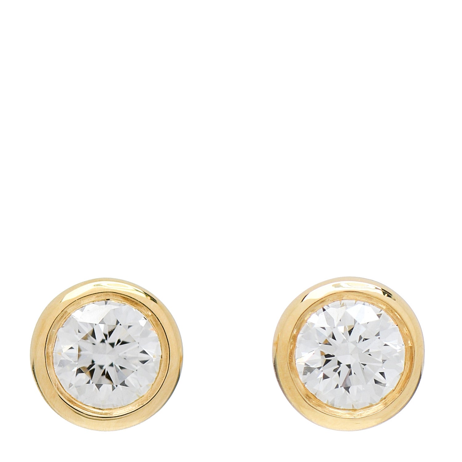 Tiffany 18K Yellow Gold Diamond .54ctw Elsa Peretti Diamonds By The Yard Earrings 1 of 5
