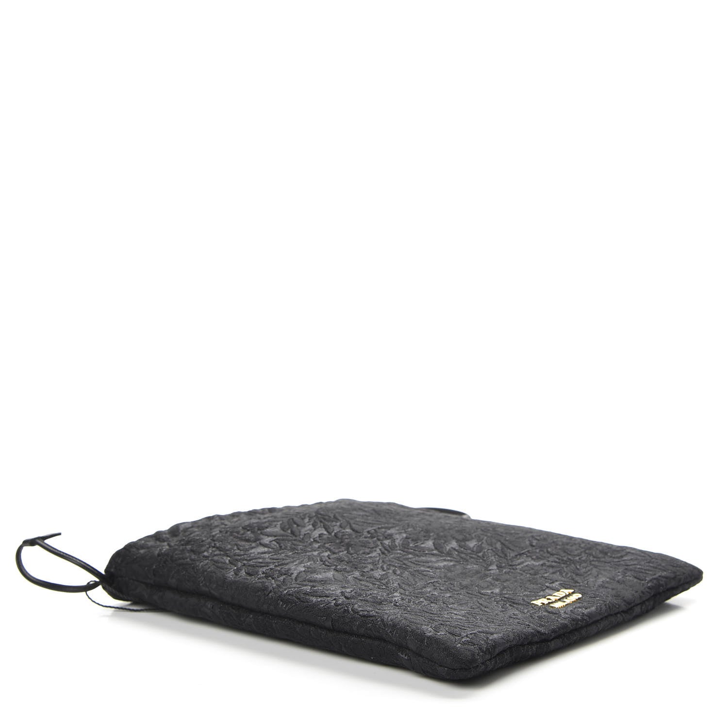 Prada Lace Embroidered Drawstring Pouch Black 4 of 7