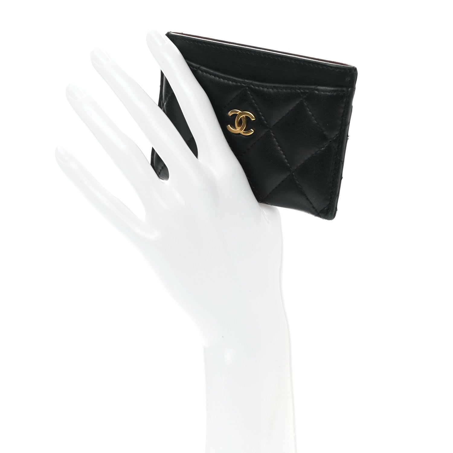 Chanel Lambskin Quilted Card Holder Black 2 of 9