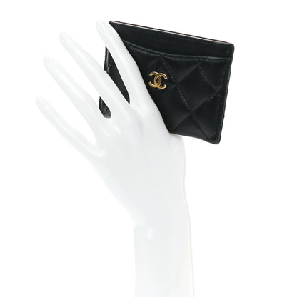 Chanel Lambskin Quilted Card Holder Black 2 of 9