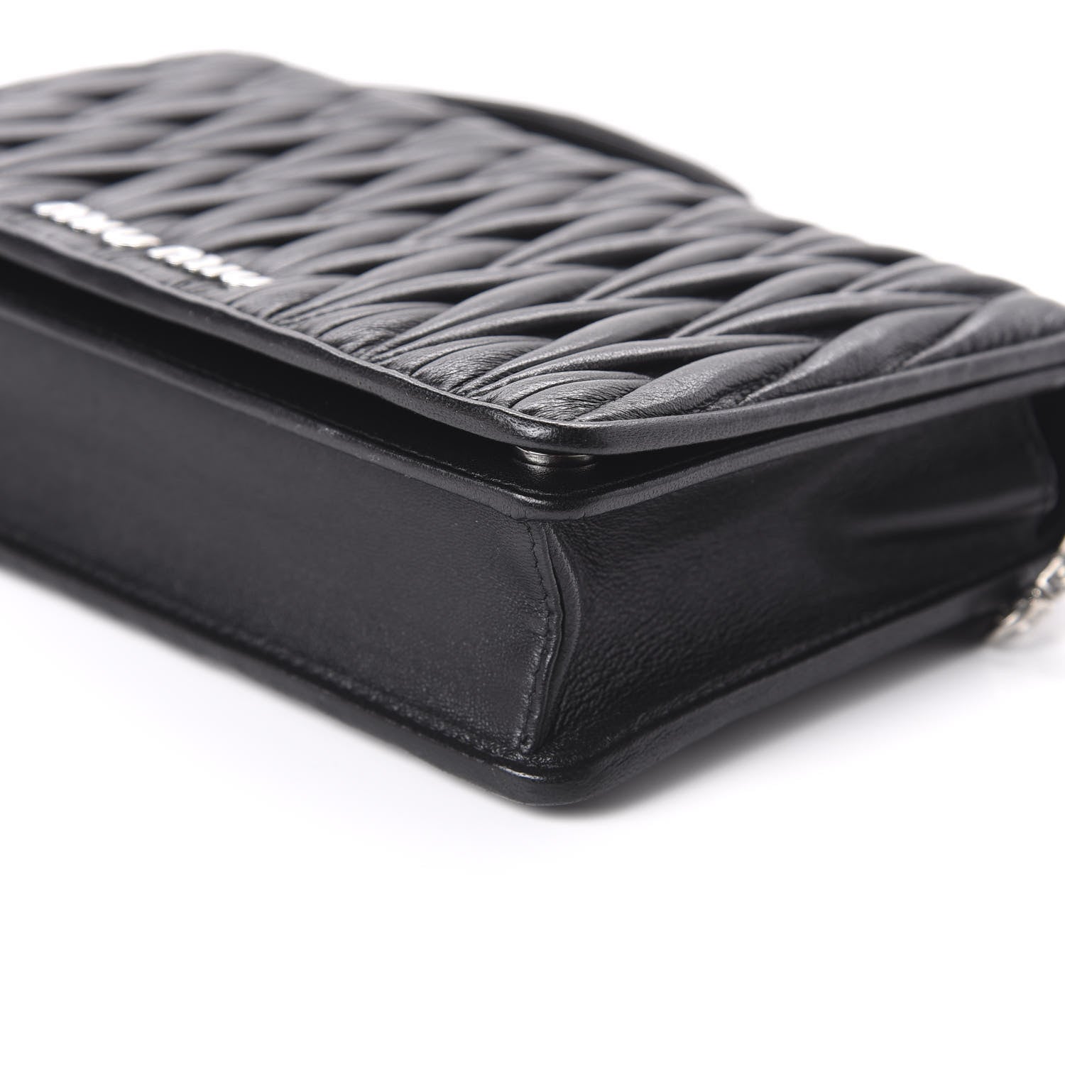 Miu Miu Nappa Matelasse Chain Shoulder Bag Black 7 of 10