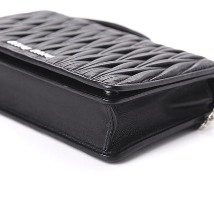 Miu Miu Nappa Matelasse Chain Shoulder Bag Black 7 of 10