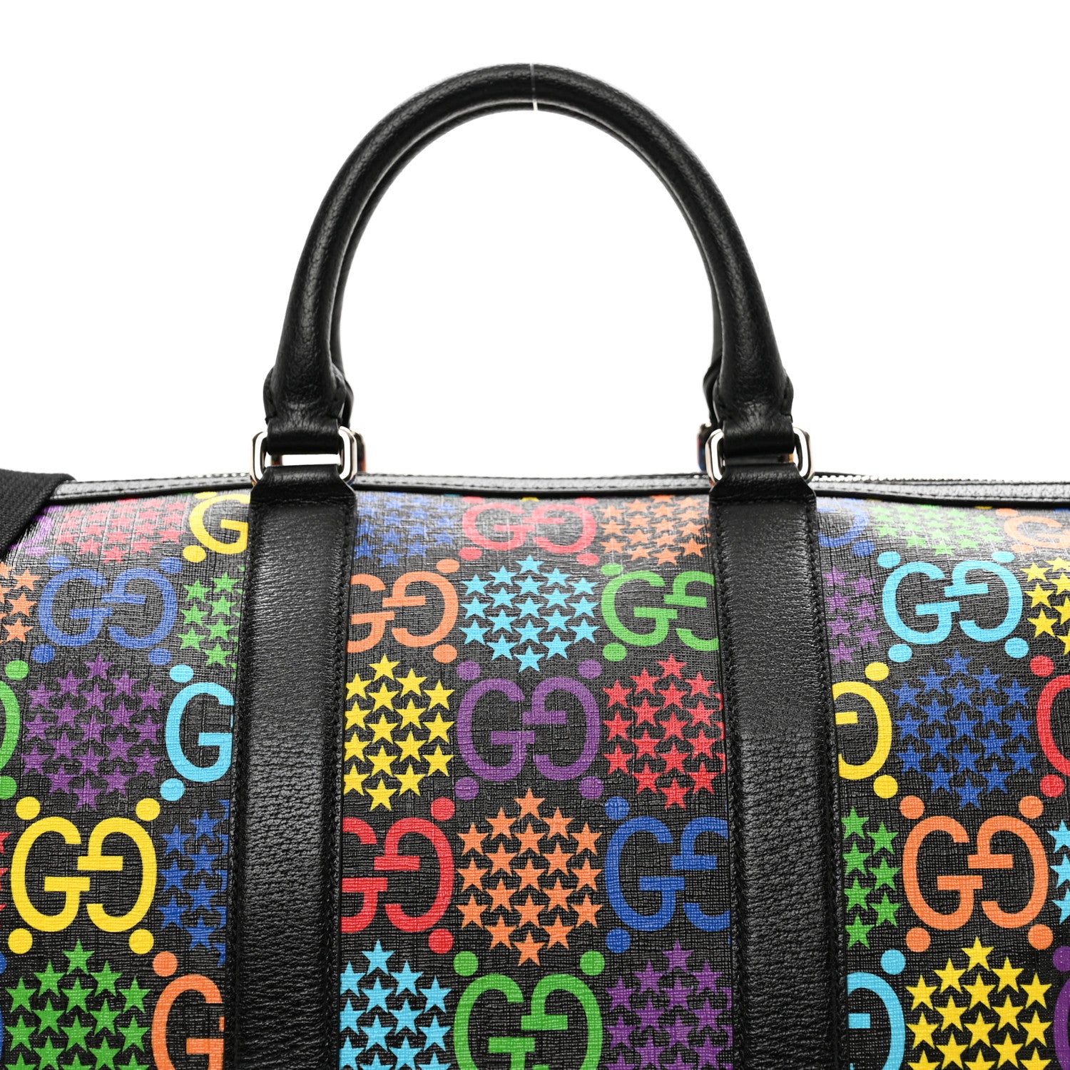 Gucci GG Supreme Monogram Psychedelic Duffle Bag Black Multicolor 4 of 11
