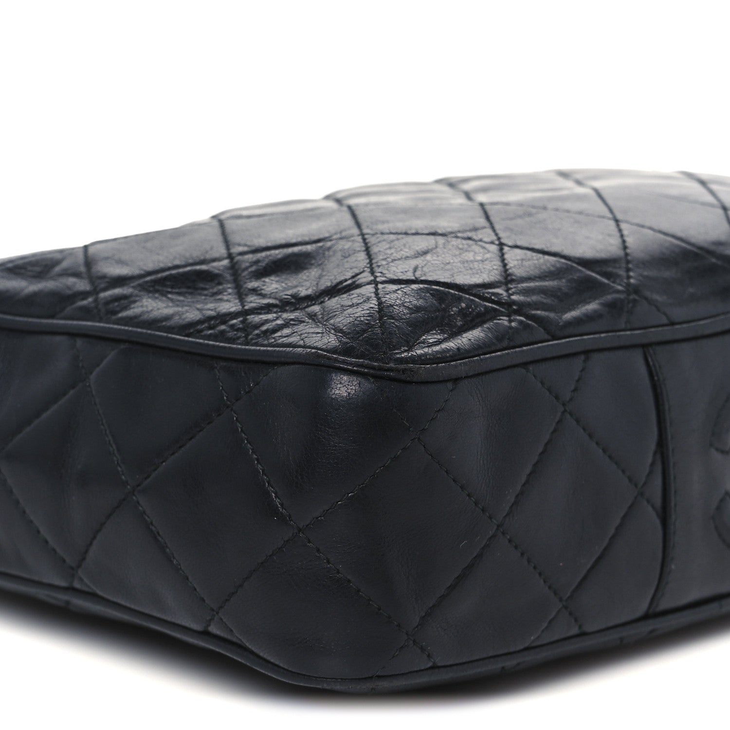 Chanel Lambskin Quilted CC Tassel Camera Case Black 10 of 12