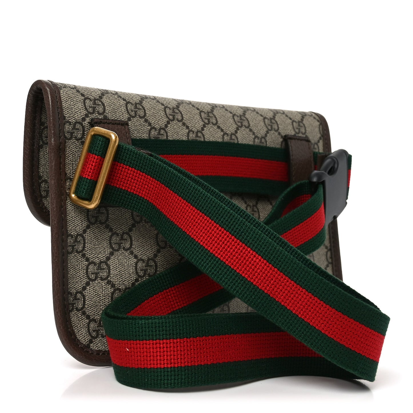 GG Supreme Monogram Neo Vintage Web Belt Bag Brown