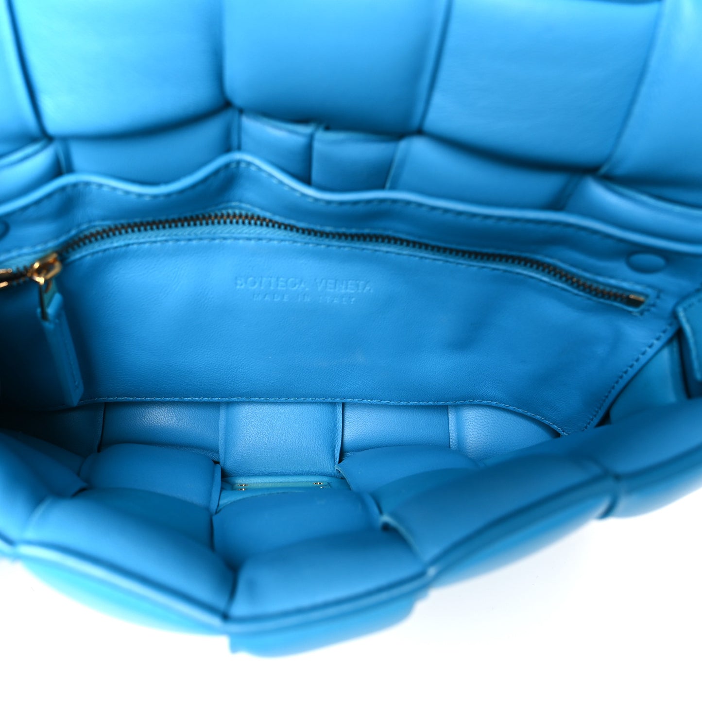 Nappa Maxi Intreccio Padded Cassette Crossbody Bag Pool