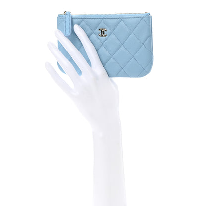 Chanel Caviar Quilted Small Cosmetic Case Light Blue 2 of 8