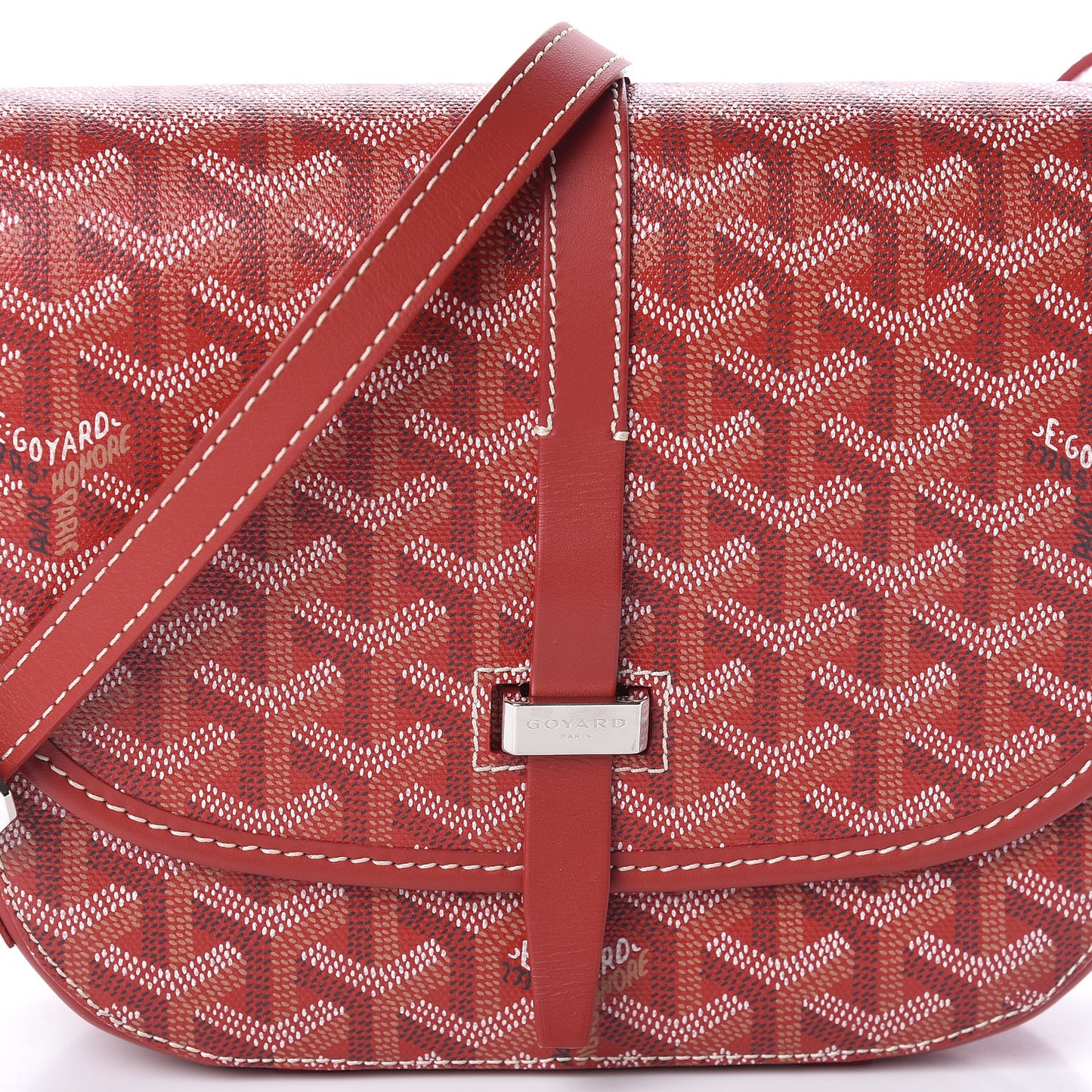 Goyardine Belvedere II PM Messenger Bag Red