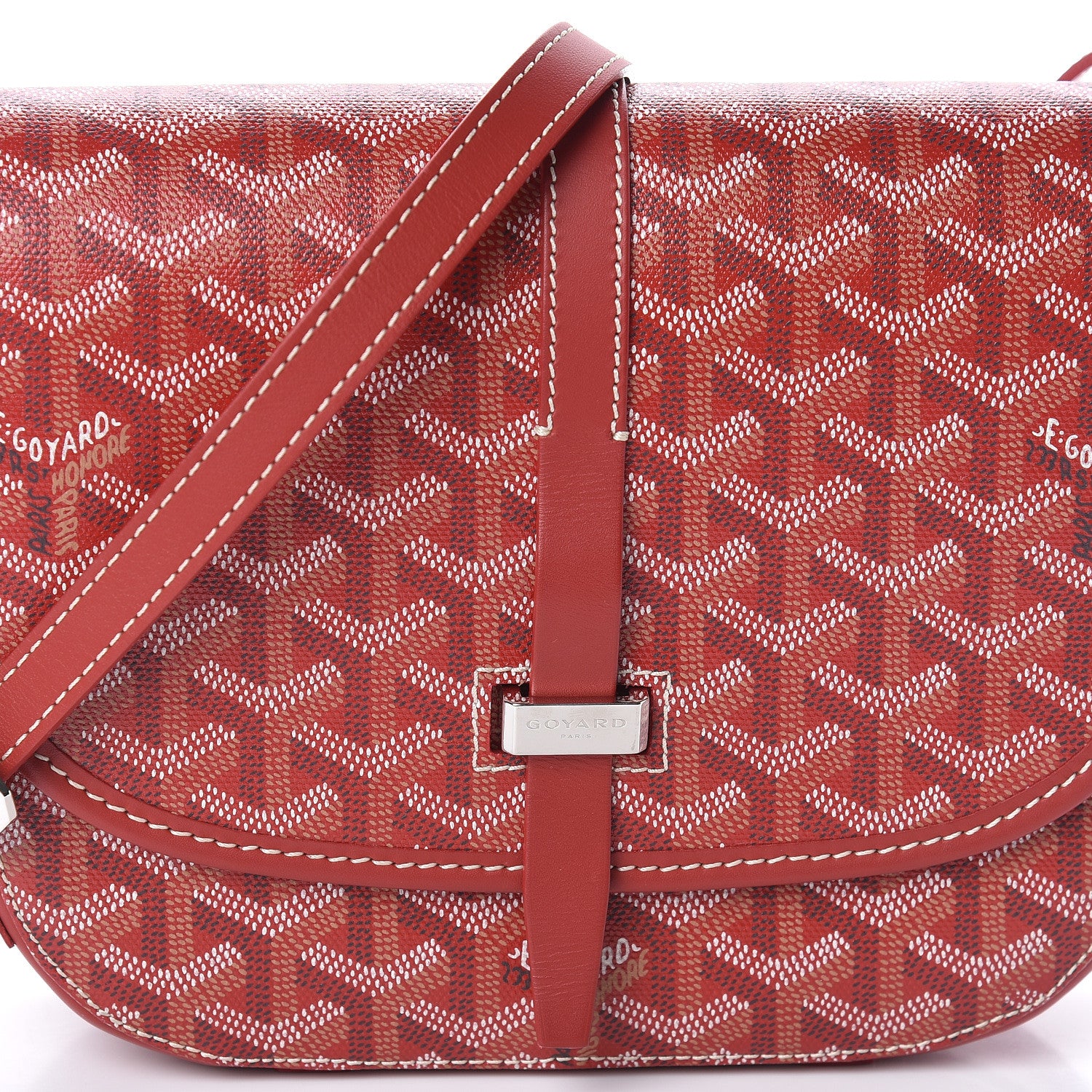 Goyard Goyardine Belvedere II PM Messenger Bag Red 10 of 10