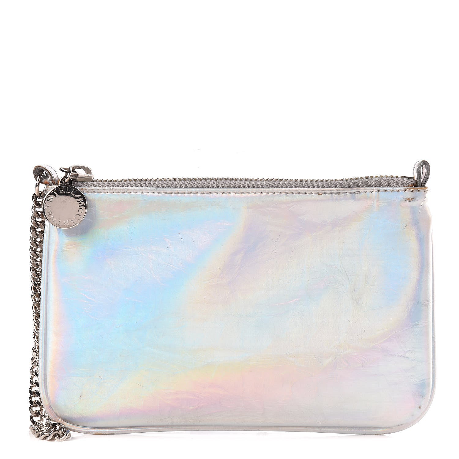Stella McCartney Holographic Faux Leather Falabella Zip Pouch 1 of 13