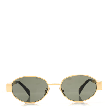 Celine Metal Triomphe 01 Sunglasses CL40235U Gold Green 2 of 7