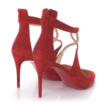 Christian Louboutin Veau Velours Rosas 85 Pumps 38.5 Loubi 4 of 8