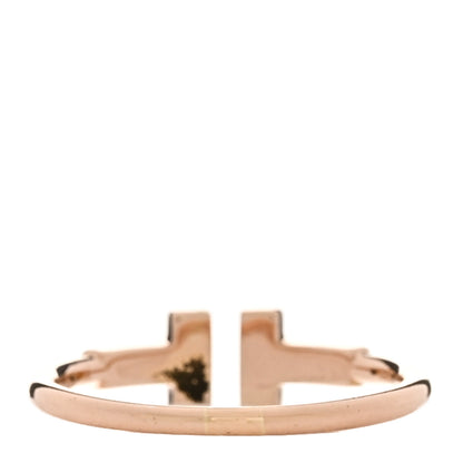 Tiffany 18K Rose Gold Diamond T Wire Ring 54 7 3 of 5