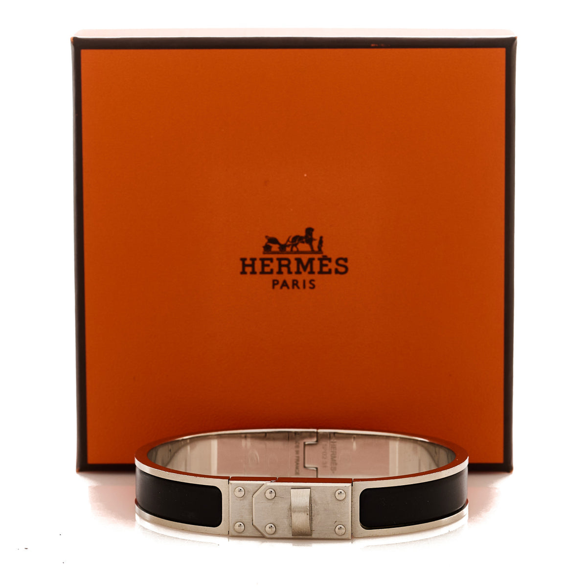 Enamel Mini Clic Kelly Bracelet T6 Matte Black