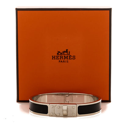 Hermes Enamel Mini Clic Kelly Bracelet T6 Matte Black 5 of 5