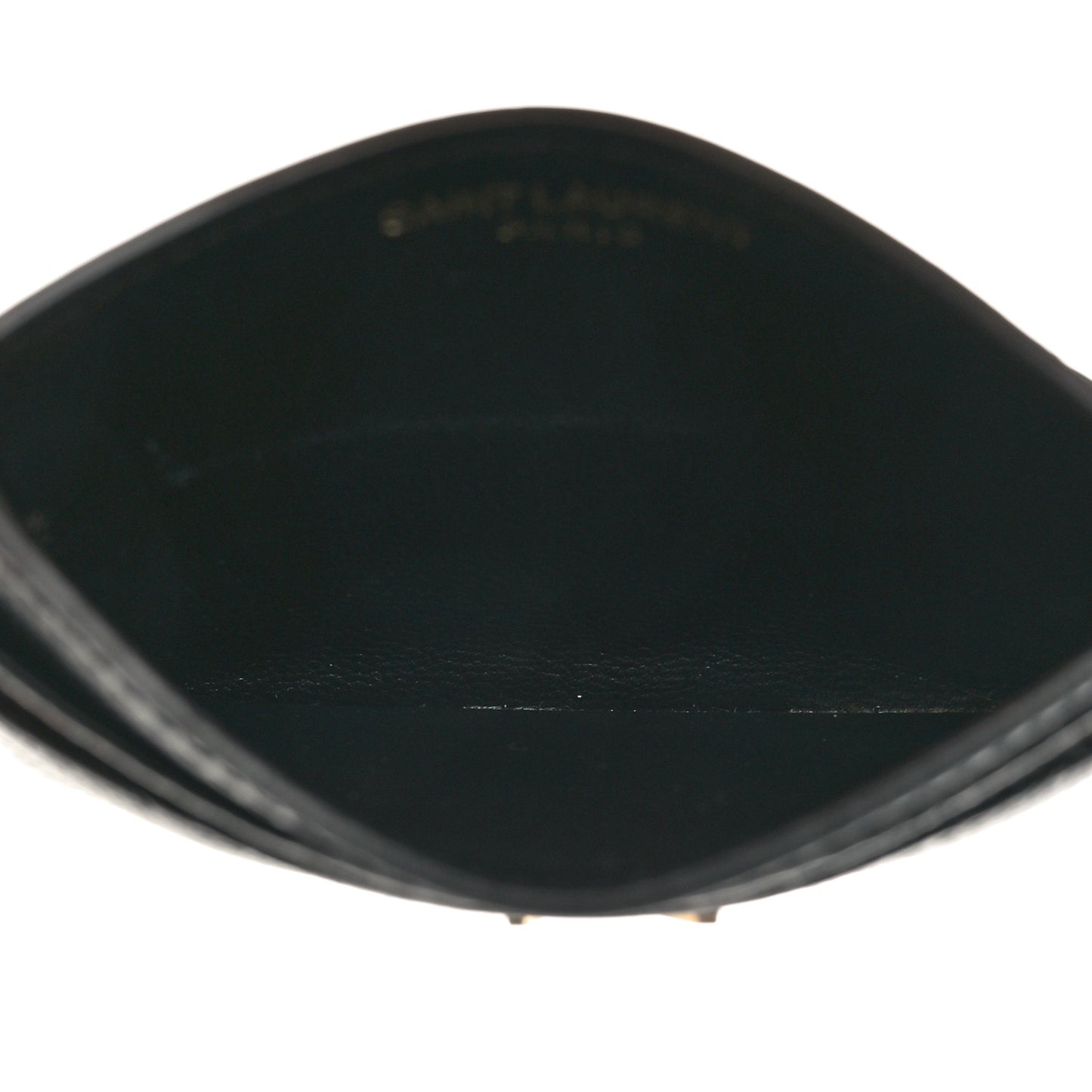 Grain De Poudre Matelasse Chevron Monogram Credit Card Case Black