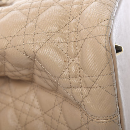 Christian Dior Coated Canvas Cannage Medium Panarea Tote Beige 12 of 20