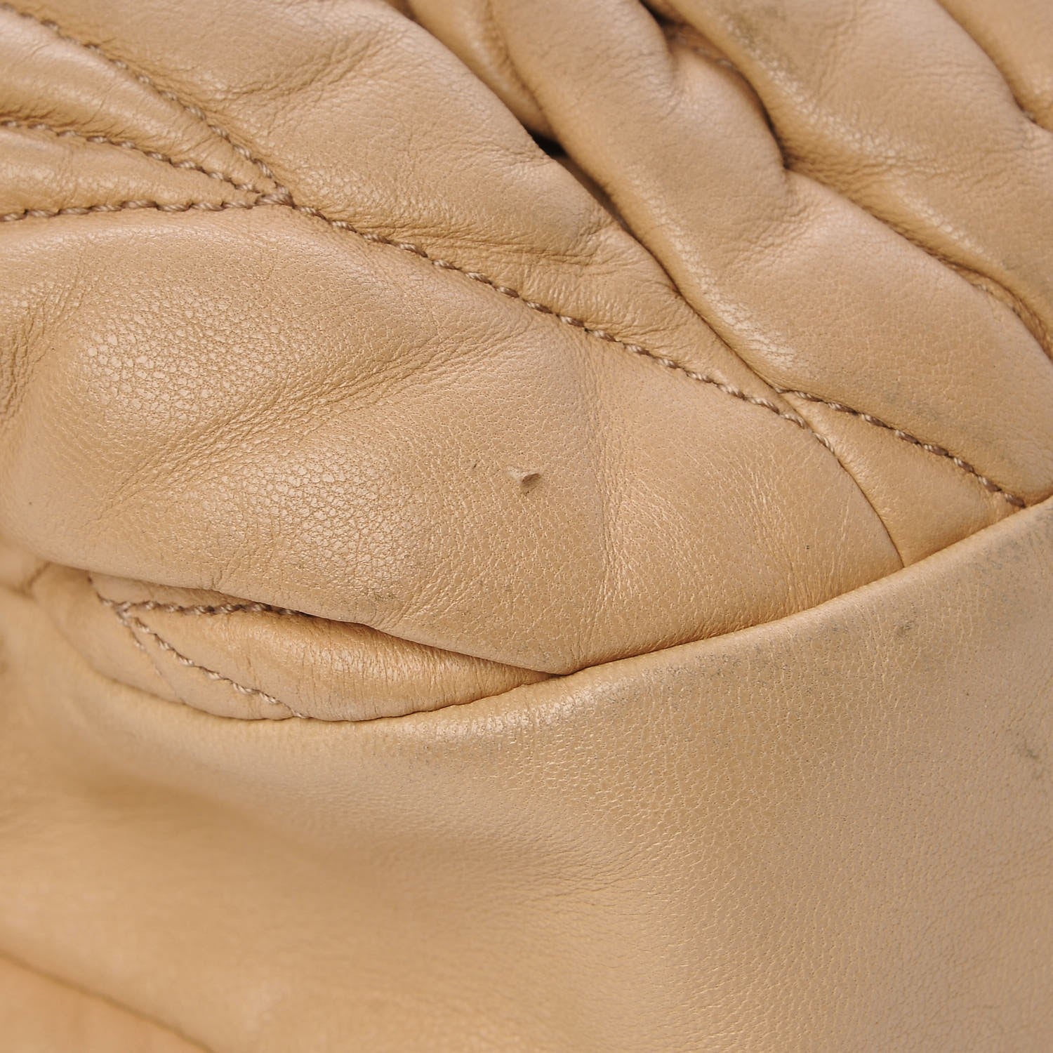 Miu Miu Nappa Matelasse Coffer Hobo Beige 9 of 16