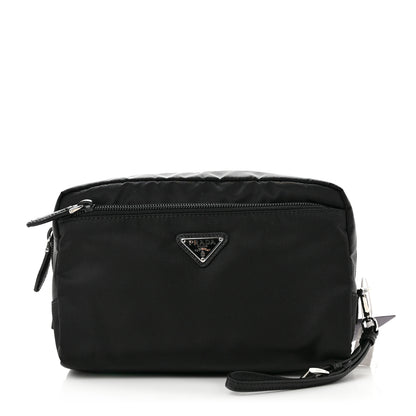 Prada Re-Nylon Saffiano Pouch Wristlet Black 1 of 7
