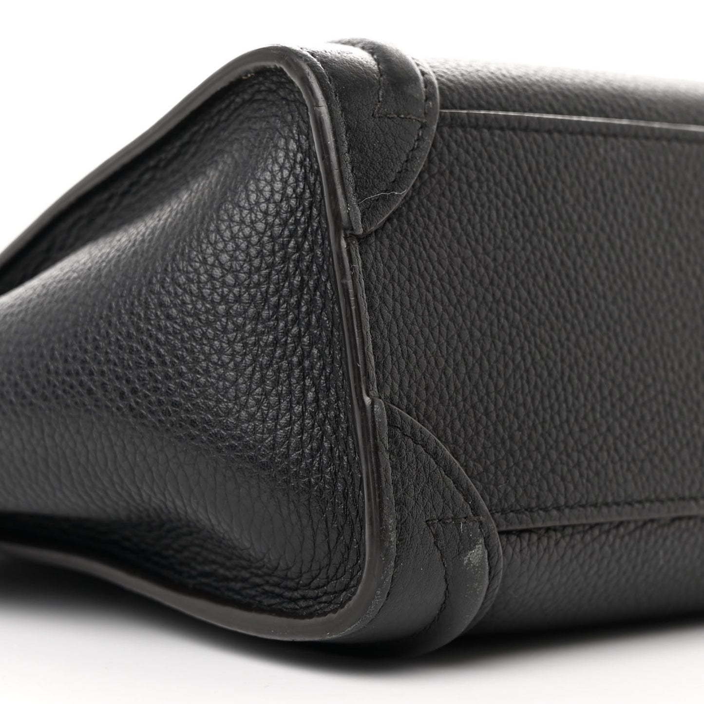 Drummed Calfskin Nano Luggage Black