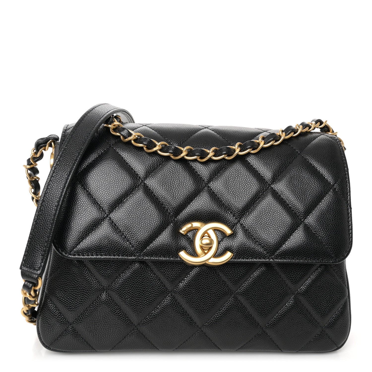 Chanel Shiny Caviar Quilted Small Flap Black 1 of 11