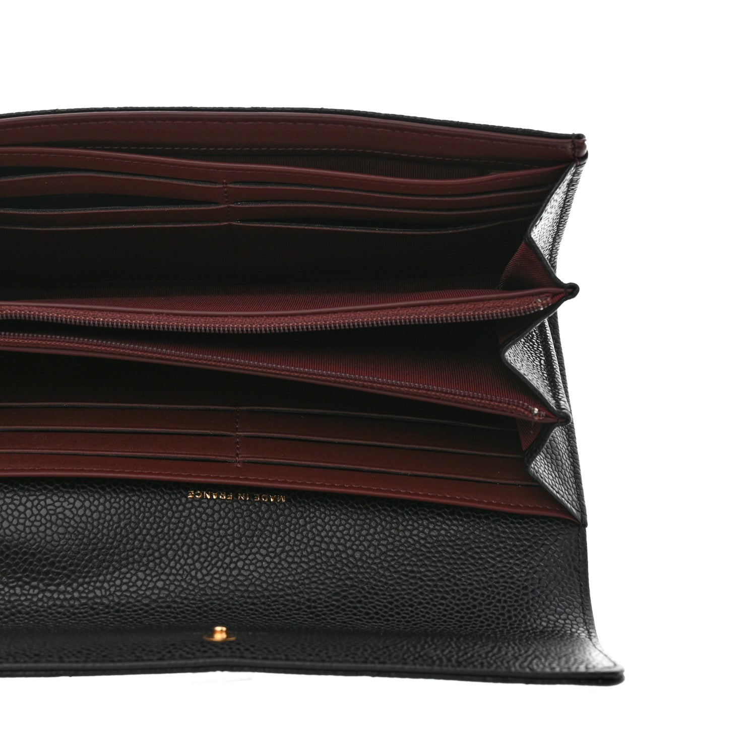 Chanel Caviar Quilted Large Gusset Flap Wallet Black 5 of 9