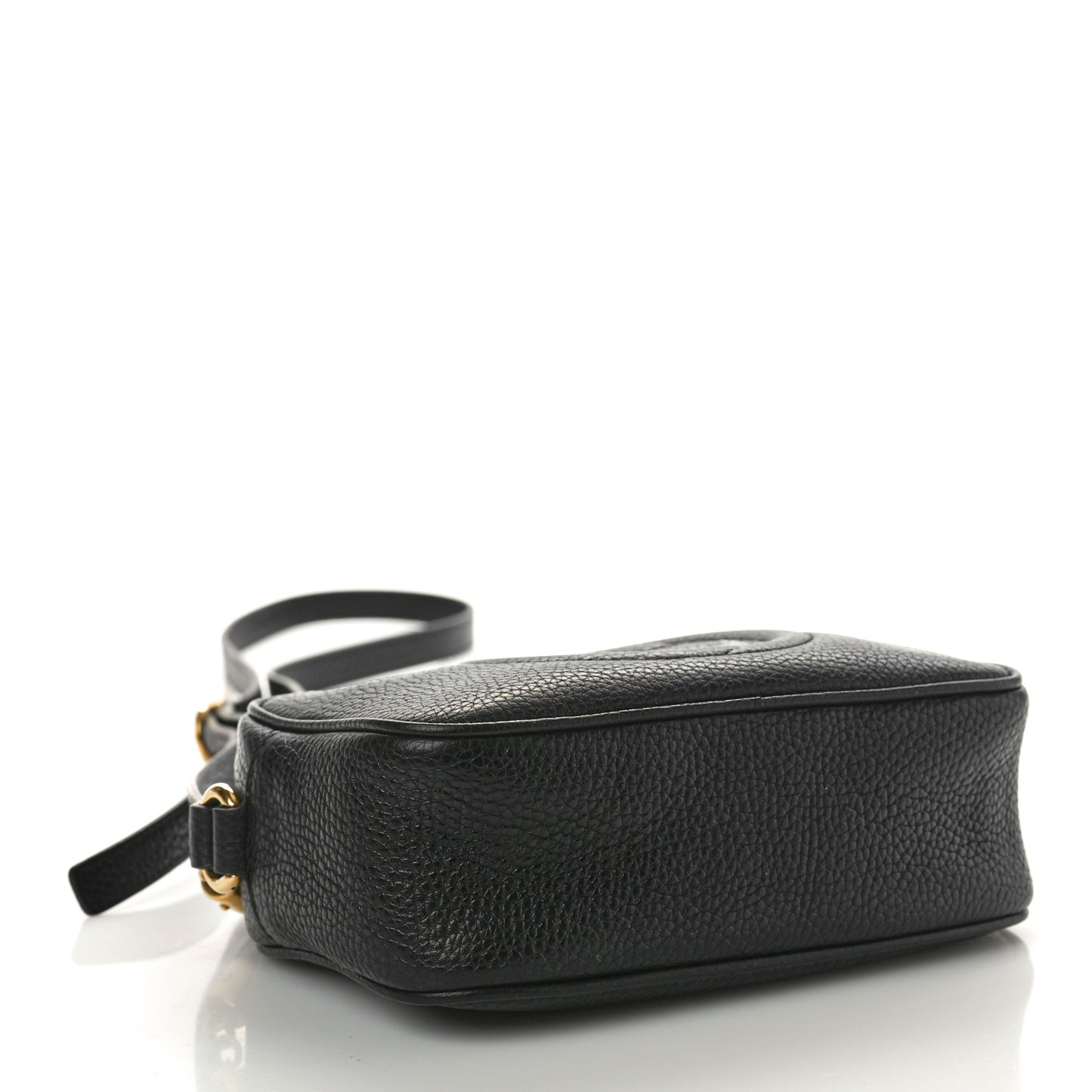 Pebbled Calfskin Mini Soho Disco Bag Black