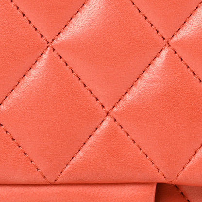 Chanel Lambskin Quilted Medium Double Flap Orange 7 of 13