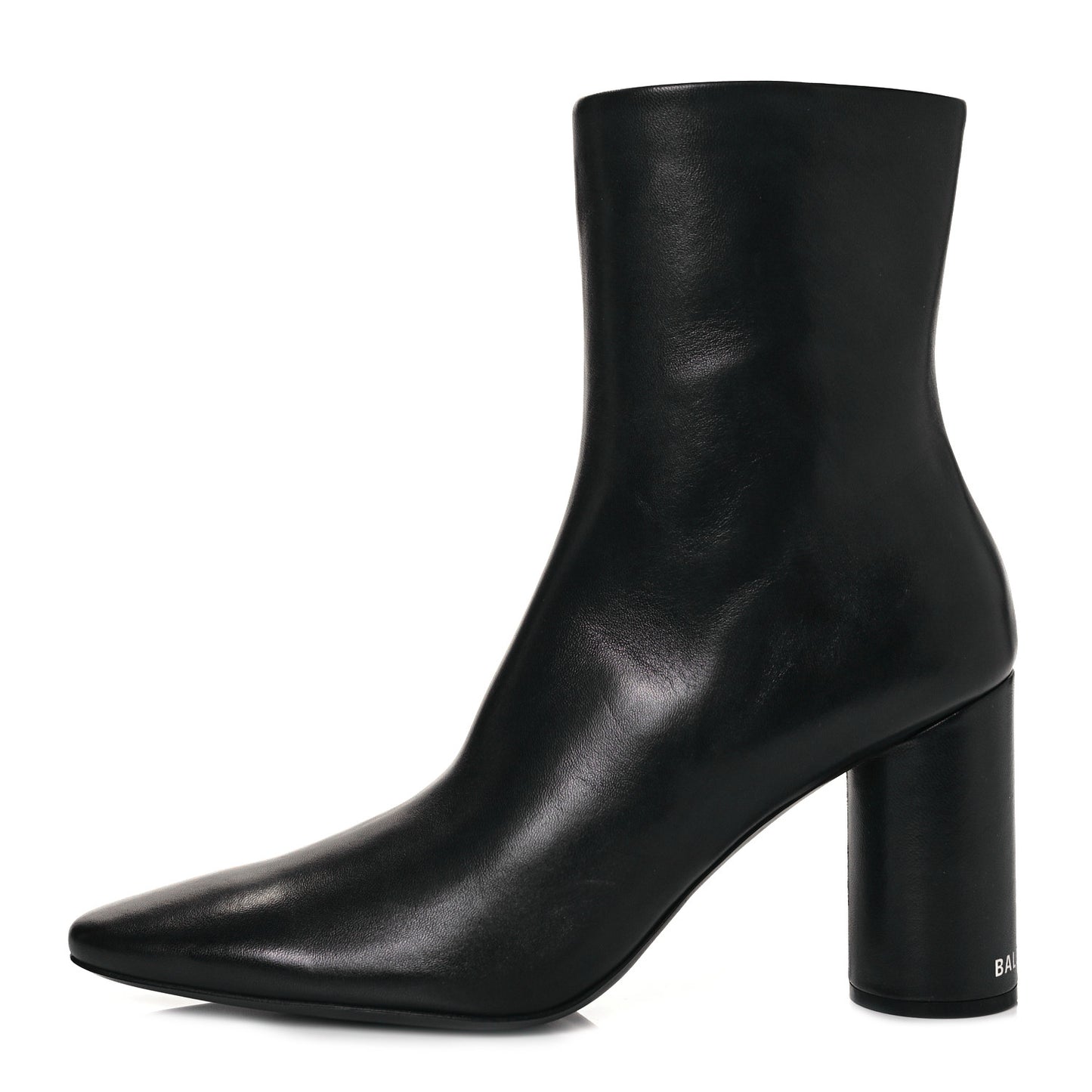 Shiny Sheepskin 20mm Oval Booties 40 Black
