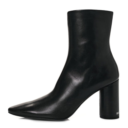 Balenciaga Shiny Sheepskin 20mm Oval Booties 40 Black 1 of 8