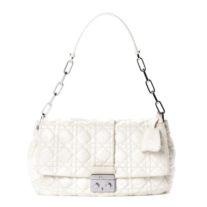 Christian Dior Lambskin Cannage Medium New Lock Flap White 1 of 11