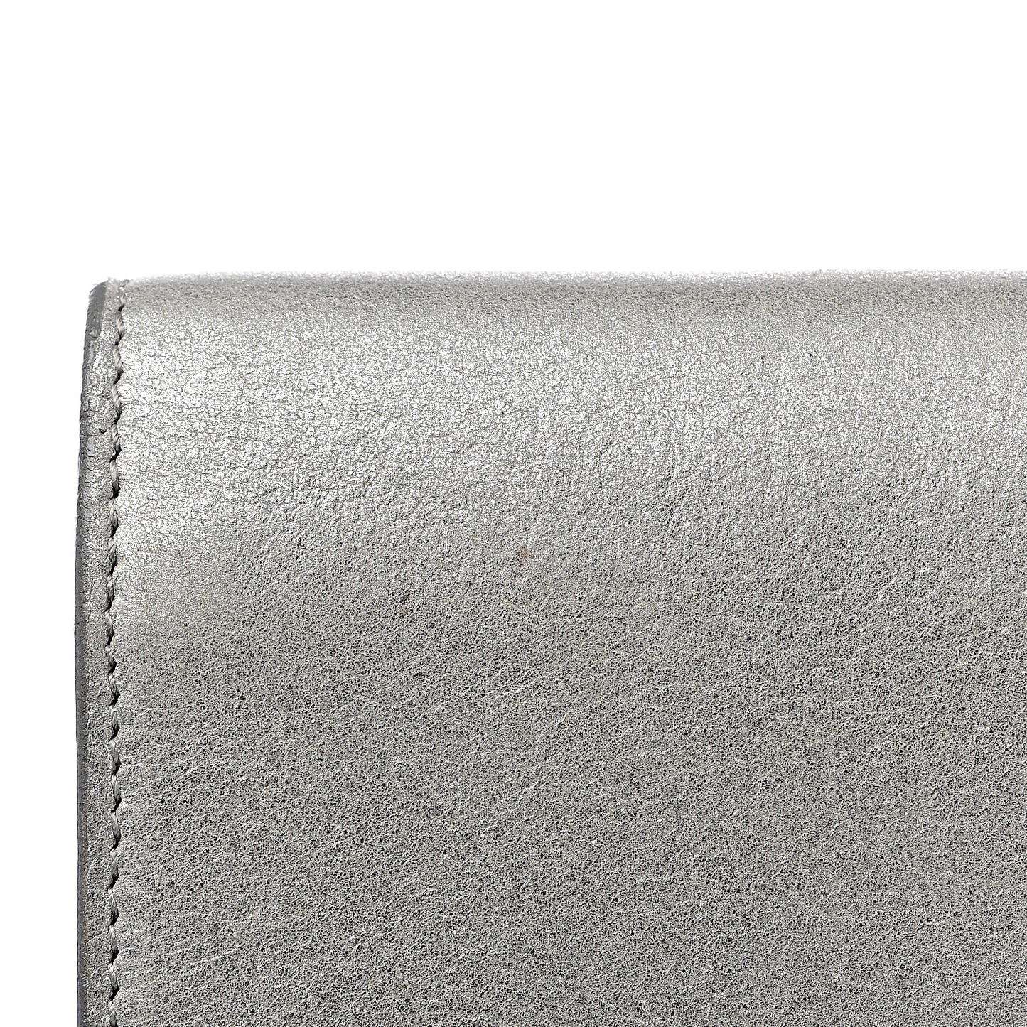 Metallic Calfskin Monogram Large Belle De Jour Clutch Silver