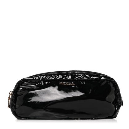 Prada Vernice Cosmetic Pouch Black 1 of 7