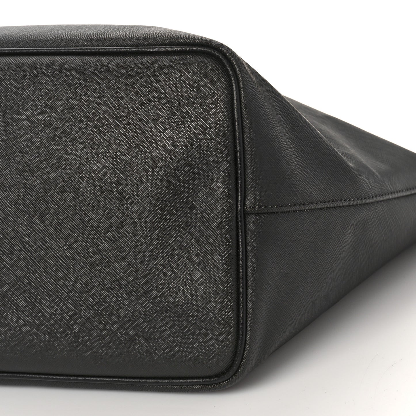 Textured Coated Canvas Bambi Print Large Antigona Tote Black