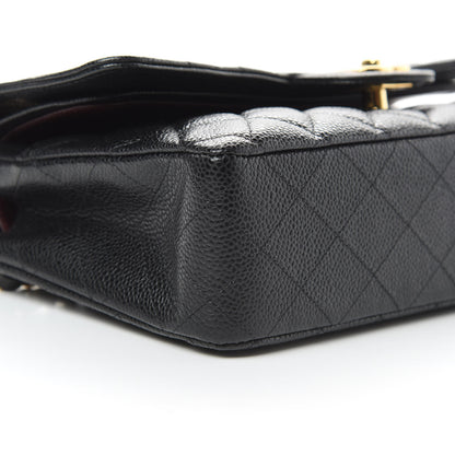 Chanel Caviar Quilted Medium Double Flap Black 10 of 12