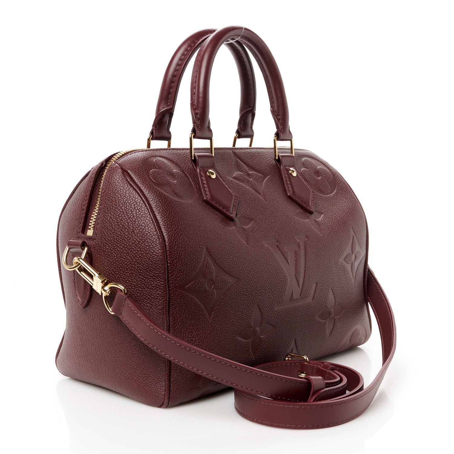 Louis Vuitton Empreinte Monogram Giant Speedy Bandouliere 25 Wine 3 of 12