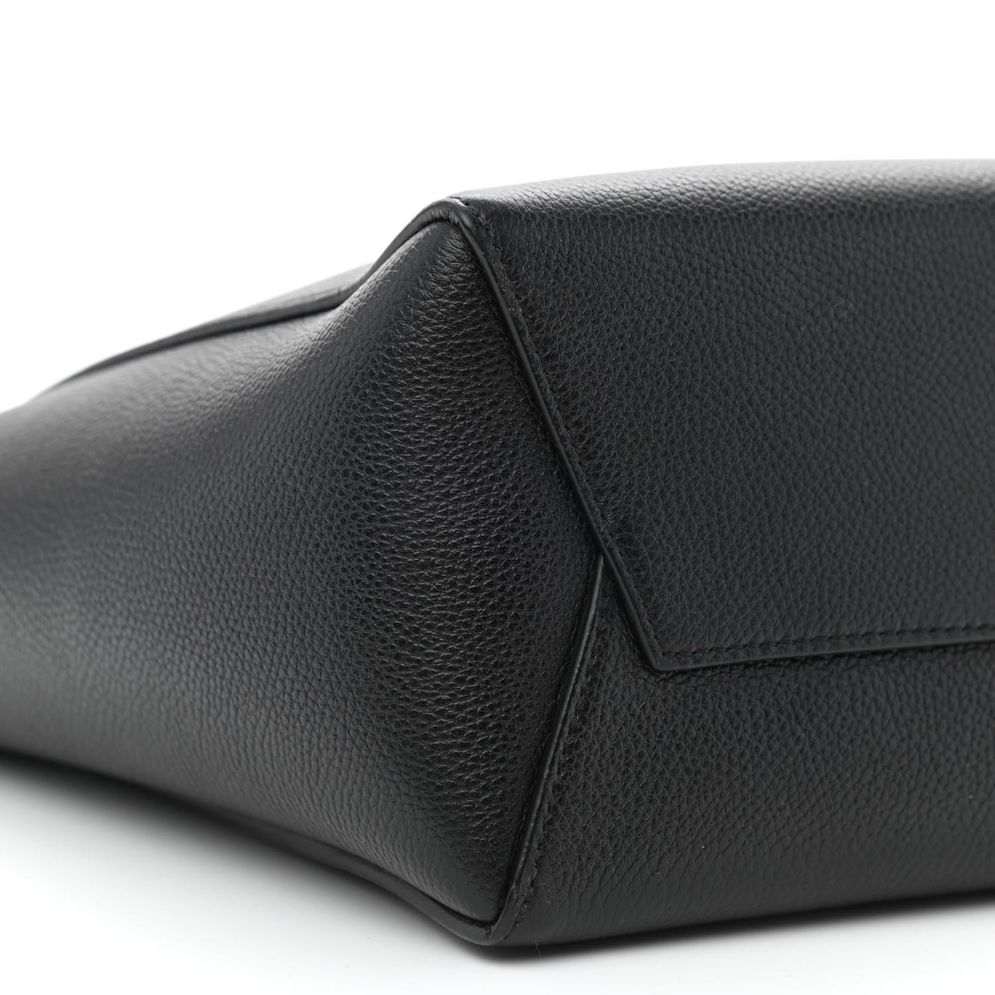 Soft Grained Calfskin Small Sangle Bucket Bag Black