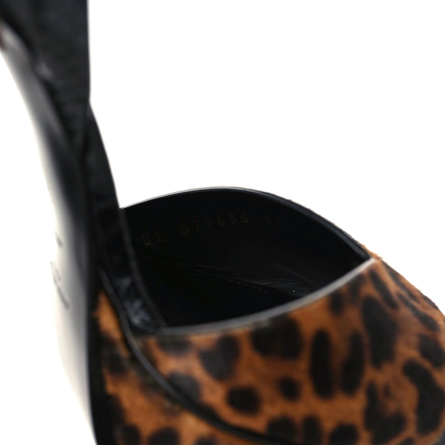 Pony Hair Leopard Print Tribute 105 Platform Sandals 39 Naturale